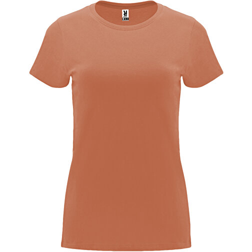 Capri T-Shirt Für Damen , greek orange, Single jersey Strick 100% Baumwolle, 170 g/m2, L, , Bild 1