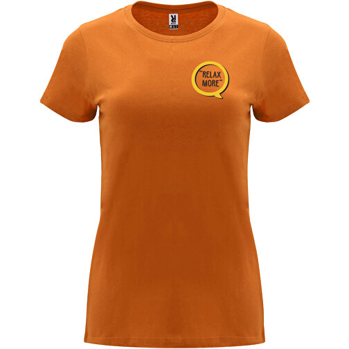 Capri T-Shirt Für Damen , orange, Single jersey Strick 100% Baumwolle, 170 g/m2, 2XL, , Bild 2