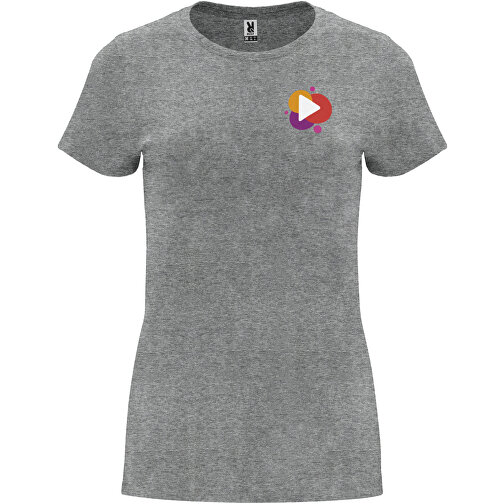 Capri T-Shirt Für Damen , marl grey, Single jersey Strick 100% Baumwolle, 170 g/m2, 2XL, , Bild 2