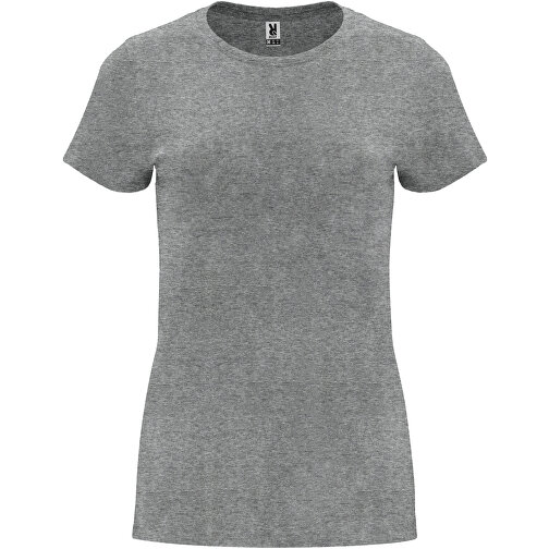 Capri T-Shirt Für Damen , marl grey, Single jersey Strick 85% Baumwolle, 15% Viskose, 170 g/m2, S, , Bild 1