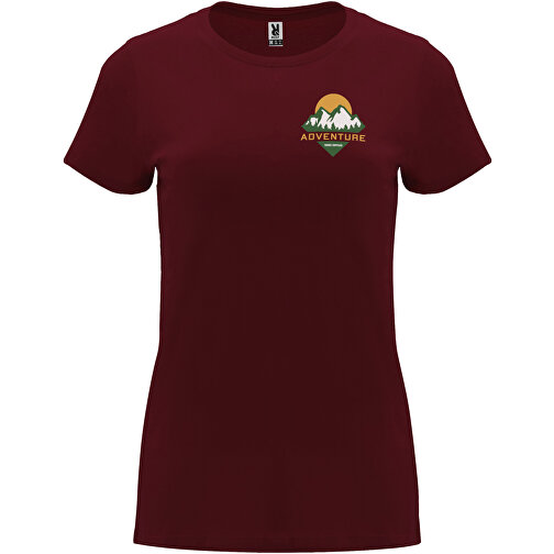 Capri T-Shirt Für Damen , garnet, Single jersey Strick 100% Baumwolle, 170 g/m2, 2XL, , Bild 2