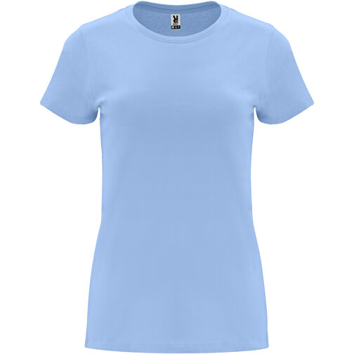 Capri T-Shirt Für Damen , himmelblau, Single jersey Strick 100% Baumwolle, 170 g/m2, L, , Bild 1
