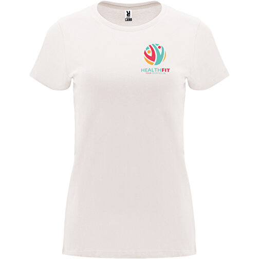 Capri T-Shirt Für Damen , vintage white, Single jersey Strick 100% Baumwolle, 170 g/m2, XL, , Bild 2