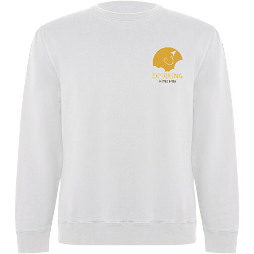 Batian Sweatshirt Mit Rundhalsausschnitt Unisex , weiß, Strick 60% Bio Baumwolle, 40% Recyceltes Polyester, 300 g/m2, S, , Bild 2