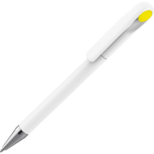 Prodir DS1 TMS Twist Kugelschreiber , Prodir, weiss / gelb, Kunststoff / Metall, 14,10cm x 1,40cm (Länge x Breite), Bild 1