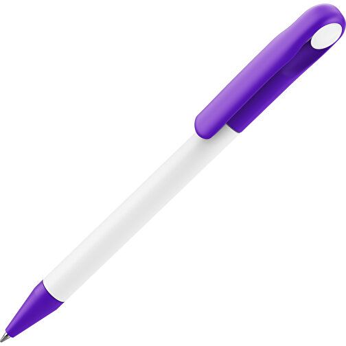 Prodir DS1 TMM Twist Kugelschreiber , Prodir, weiss / violet, Kunststoff, 14,10cm x 1,40cm (Länge x Breite), Bild 1