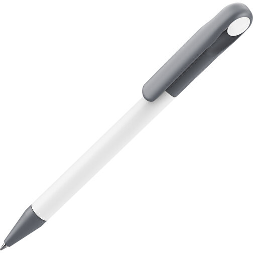 Prodir DS1 TMM Twist Kugelschreiber , Prodir, weiß / dunkelgrau, Kunststoff, 14,10cm x 1,40cm (Länge x Breite), Bild 1