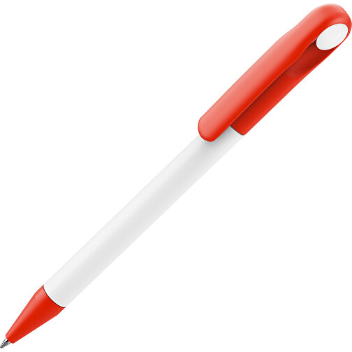 Prodir DS1 TMM Twist Kugelschreiber , Prodir, weiß / rot, Kunststoff, 14,10cm x 1,40cm (Länge x Breite), Bild 1