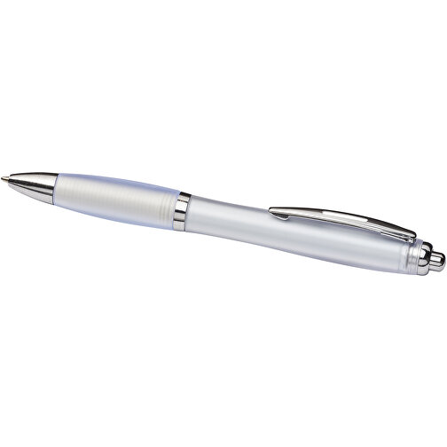 Curvy ballpoint pen with frosted barrel and grip, Immagine 4