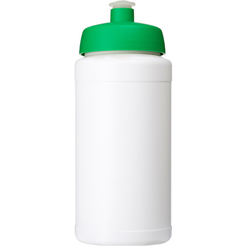 Baseline Recycelte Sportflasche, 500 Ml , Green Concept, weiss / grün, Recycelter HDPE Kunststoff, 18,50cm (Höhe), Bild 3