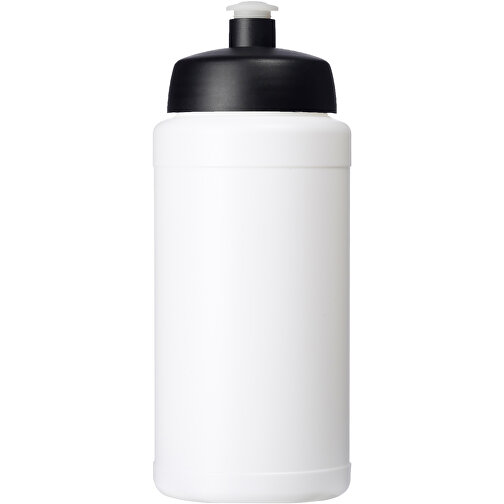 Baseline Recycelte Sportflasche, 500 Ml , Green Concept, weiss / schwarz, Recycelter HDPE Kunststoff, 18,50cm (Höhe), Bild 3