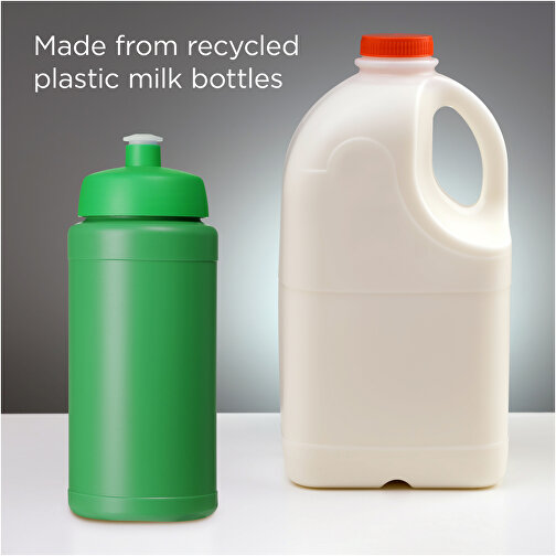 Baseline Recycelte Sportflasche, 500 Ml , Green Concept, grün, Recycelter HDPE Kunststoff, 18,50cm (Höhe), Bild 4