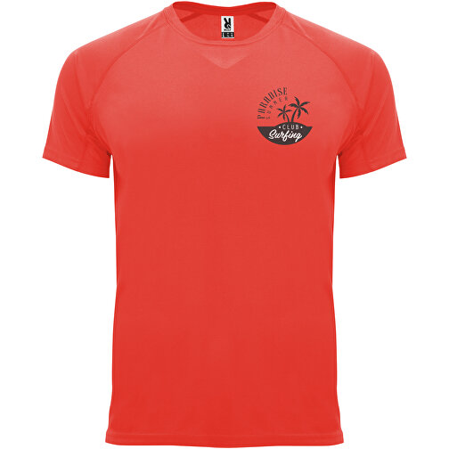 Bahrain Sport T-Shirt Für Herren , fluor coral, Interlock Strick 100% Polyester, 135 g/m2, L, , Bild 2