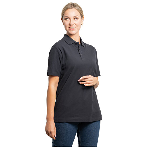 Austral Poloshirt Unisex , schwarz, Piqué Strick 100% Baumwolle, 180 g/m2, L, , Bild 3