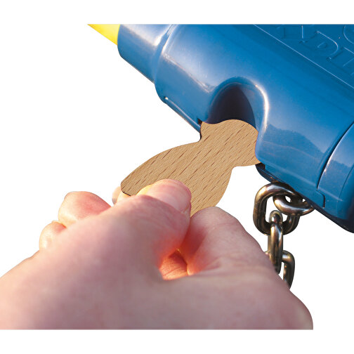 Décrocheur de caddie en bois avec porte-clés, Image 3