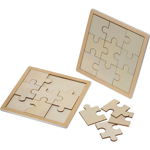 Puzzle Holz , beige, HO, 14,90cm x 0,50cm x 14,90cm (Länge x Höhe x Breite), Bild 2