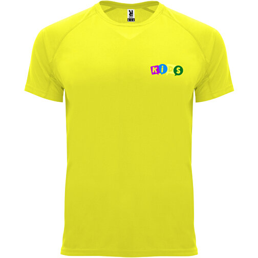 Bahrain Sport T-Shirt Für Kinder , fluor yellow, Interlock Strick 100% Polyester, 135 g/m2, 8, , Bild 2