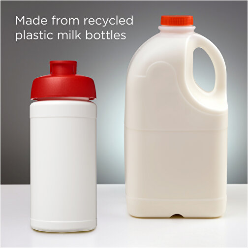 Bouteille de sport Baseline de 500 ml recyclée avec couvercle rabattable, Image 4