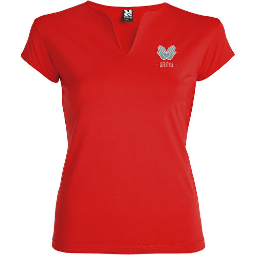 Belice T-Shirt Für Damen , rot, Single jersey Strick 94% Baumwolle, 6% Elastan, 200 g/m2, 2XL, , Bild 2