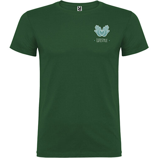 Beagle T-Shirt Für Herren , dunkelgrün, Single jersey Strick 100% Baumwolle, 155 g/m2, M, , Bild 2