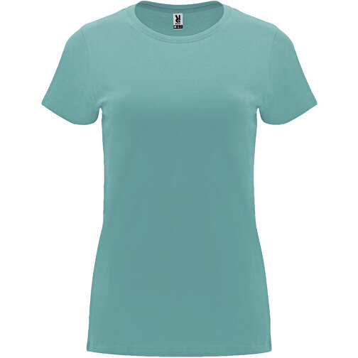 Capri T-Shirt Für Damen , dusty blue, Single jersey Strick 100% Baumwolle, 170 g/m2, S, , Bild 1