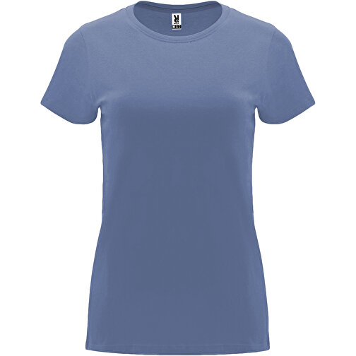 Capri T-Shirt Für Damen , blue denim, Single jersey Strick 100% Baumwolle, 170 g/m2, L, , Bild 1