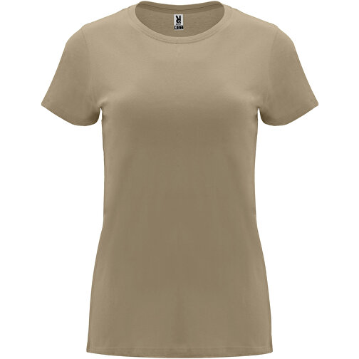 Capri T-Shirt Für Damen , sand meliert, Single jersey Strick 100% Baumwolle, 170 g/m2, XL, , Bild 1