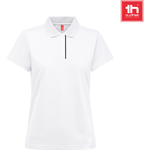 THC DYNAMIC WOMEN WH. Technisches Poloshirt Für Damen , weiß, Recycletes Polyester, M, , Bild 4