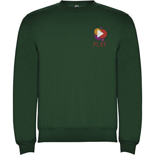 Clasica Sweatshirt Mit Rundhalsausschnitt Unisex , dunkelgrün, Strick 50% Baumwolle, 50% Polyester, 280 g/m2, 2XL, , Bild 2