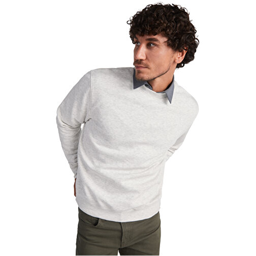 Clasica Sweatshirt Mit Rundhalsausschnitt Unisex , hellrosa, Strick 50% Baumwolle, 50% Polyester, 280 g/m2, L, , Bild 4