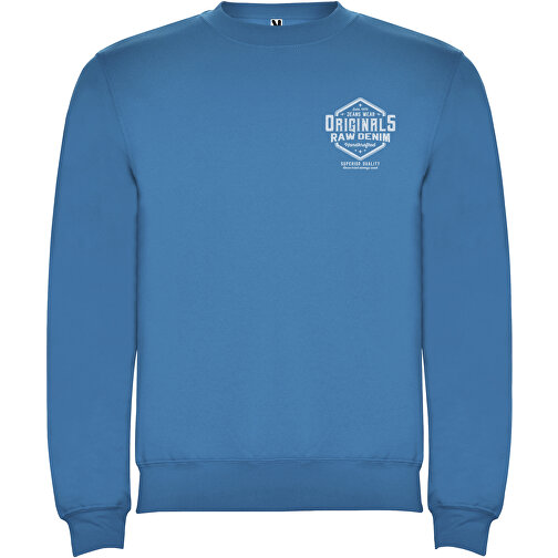 Clasica Sweatshirt Mit Rundhalsausschnitt Unisex , ozeanblau, Strick 50% Baumwolle, 50% Polyester, 280 g/m2, XL, , Bild 2