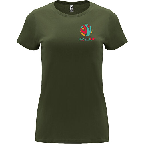 Capri T-Shirt Für Damen , Venture Green, Single jersey Strick 100% Baumwolle, 170 g/m2, L, , Bild 2