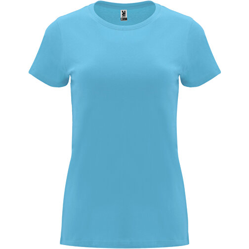 Capri T-Shirt Für Damen , türkis, Single jersey Strick 100% Baumwolle, 170 g/m2, 2XL, , Bild 1