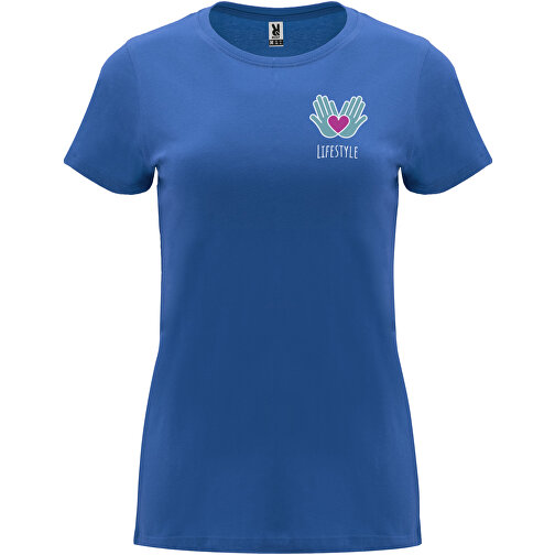 Capri T-Shirt Für Damen , royalblau, Single jersey Strick 100% Baumwolle, 170 g/m2, XL, , Bild 2