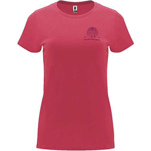 Capri T-Shirt Für Damen , chrysanthemum red, Single jersey Strick 100% Baumwolle, 170 g/m2, 3XL, , Bild 2