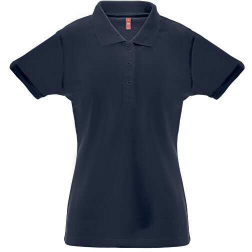 THC BERLIN WOMEN. Damen Poloshirt , blau, Baumwolle und Polyester, XXL, 55,00cm x 70,00cm (Länge x Breite), Bild 1