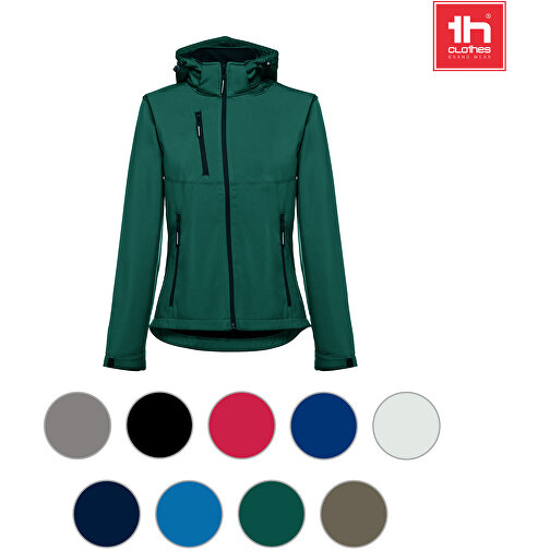 THC ZAGREB WOMEN. Gürtel-Softshell-Jacke Für Damen , pastellgrün, Polyester und Elasthan, S, 66,00cm x 48,00cm (Länge x Breite), Bild 4