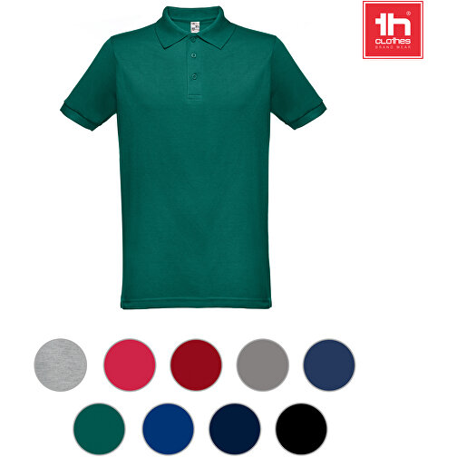 THC BERLIN. Kurzarm-Poloshirt Für Herren , blau, Baumwolle und Polyester, XL, 75,50cm x 58,00cm (Länge x Breite), Bild 4