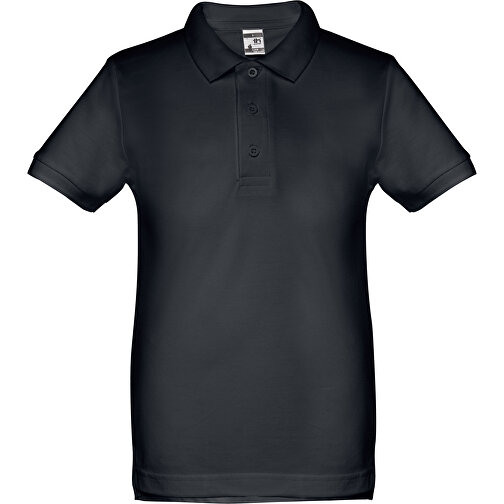 THC ADAM KIDS. Kurzärmeliges Baumwoll-Poloshirt Für Kinder (unisex) , nachtblau, 100% Baumwolle, 10, 59,00cm x 43,00cm (Länge x Breite), Bild 1