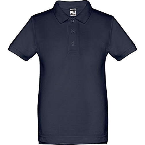 THC ADAM KIDS. Kurzärmeliges Baumwoll-Poloshirt Für Kinder (unisex) , blau, 100% Baumwolle, 10, 59,00cm x 43,00cm (Länge x Breite), Bild 1