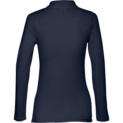 THC BERN WOMEN. Damen Langarm-Poloshirt , blau, 100% Baumwolle, XL, 68,00cm x 49,00cm (Länge x Breite), Bild 2