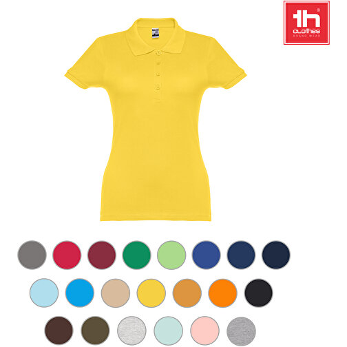 THC EVE. Damen Poloshirt , nachtblau, 100% Baumwolle, L, 64,00cm x 46,00cm (Länge x Breite), Bild 4