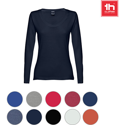 THC BUCHAREST WOMEN. Langärmeliges Tailliertes T-Shirt Für Frauen Aus Baumwolle , pastellgrün, 100% Baumwolle, L, 65,00cm x 46,00cm (Länge x Breite), Bild 4