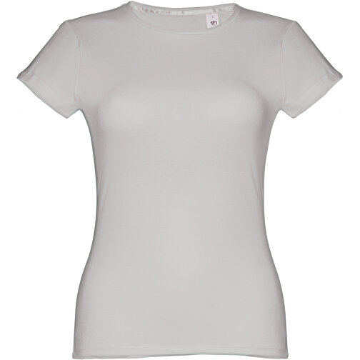 THC SOFIA. Tailliertes Damen-T-Shirt , hellgrau, 100% Baumwolle, L, 64,00cm x 47,00cm (Länge x Breite), Bild 1