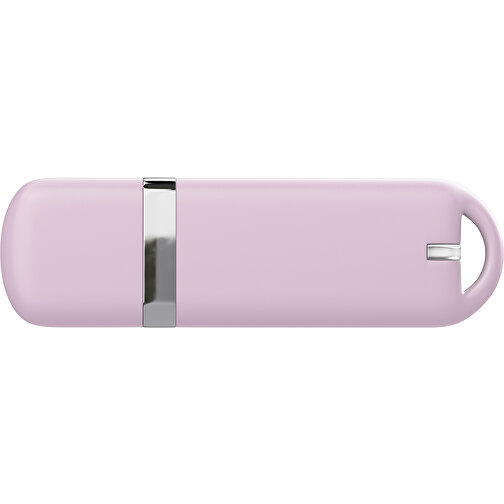 USB-Stick StylishDrive 2.0 , zartrosa MB , 8 GB , Gummiplastik, Kunststoff MB , 6,20cm x 0,75cm x 2,00cm (Länge x Höhe x Breite), Bild 2