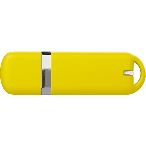 USB-Stick StylishDrive 2.0 , gelb MB , 8 GB , Gummiplastik, Kunststoff MB , 6,20cm x 0,75cm x 2,00cm (Länge x Höhe x Breite), Bild 2