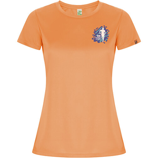 Imola Sport T-Shirt Für Damen , fluor orange, Interlock Strick 50% Recyceltes Polyester, 50% Polyester, 135 g/m2, XL, , Bild 2