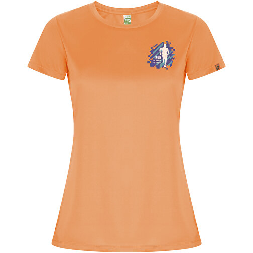 Imola Sport T-Shirt Für Damen , fluor orange, Interlock Strick 47% Recyceltes Polyester, 53% Polyester, 135 g/m2, XL, , Bild 2