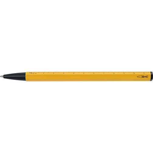 TROIKA Multitasking-Kugelschreiber CONSTRUCTION BASIC , Troika, gelb, schwarz, Aluminium, Metall, 15,00cm x 1,00cm x 1,00cm (Länge x Höhe x Breite), Bild 2