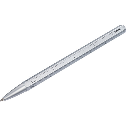 TROIKA Multitasking-Kugelschreiber CONSTRUCTION BASIC , Troika, silberfarben, Aluminium, Metall, 15,00cm x 1,00cm x 1,00cm (Länge x Höhe x Breite), Bild 1
